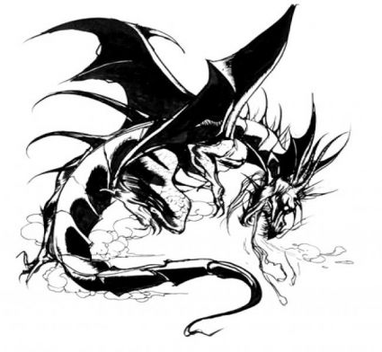 European Dragon Tattoo Image